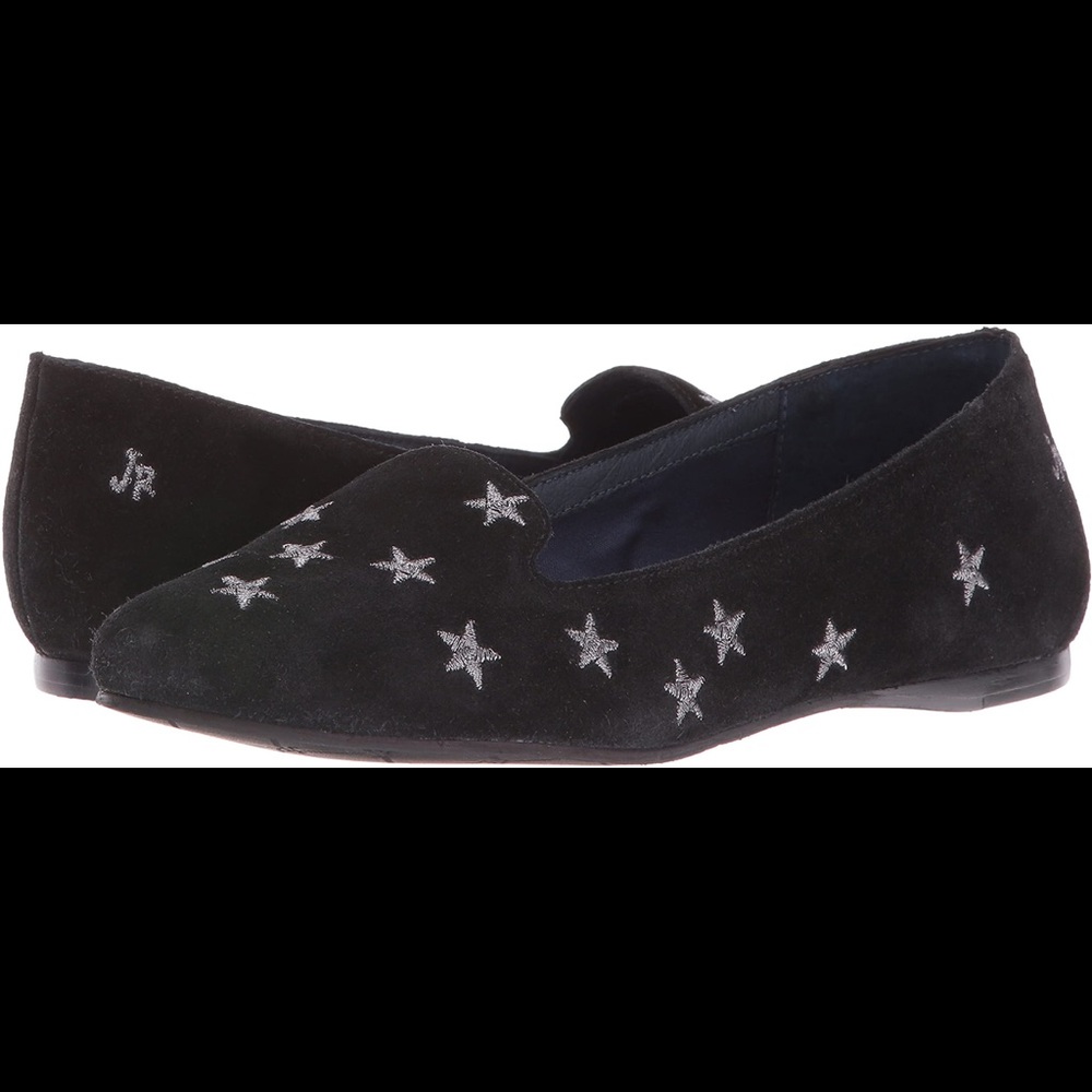 Jack Rogers Starstruck Suede Loafers in Black.  Size 9